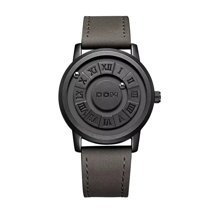 DOM 1345 montre à Quartz pour hommes personnalité de la mode créative boule magnétique conception ro