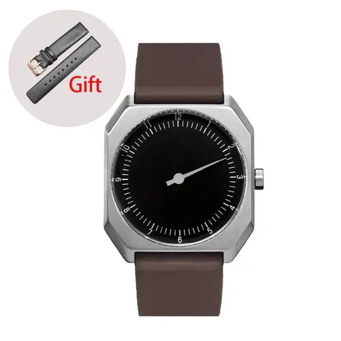 Montre à quartz style vendange avec bracelet en cuir bronze café rose pour hommes occasions spéciales