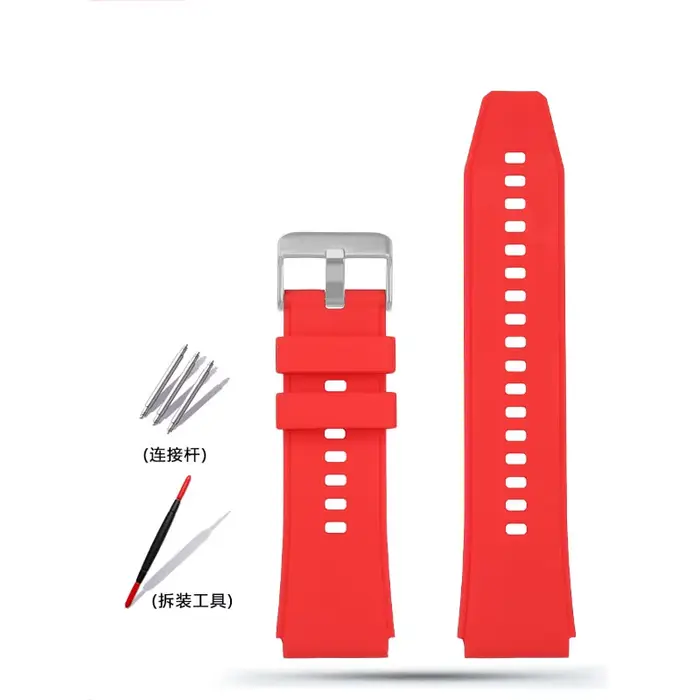 Bracelet de montre en caoutchouc de silicone souple pour homme