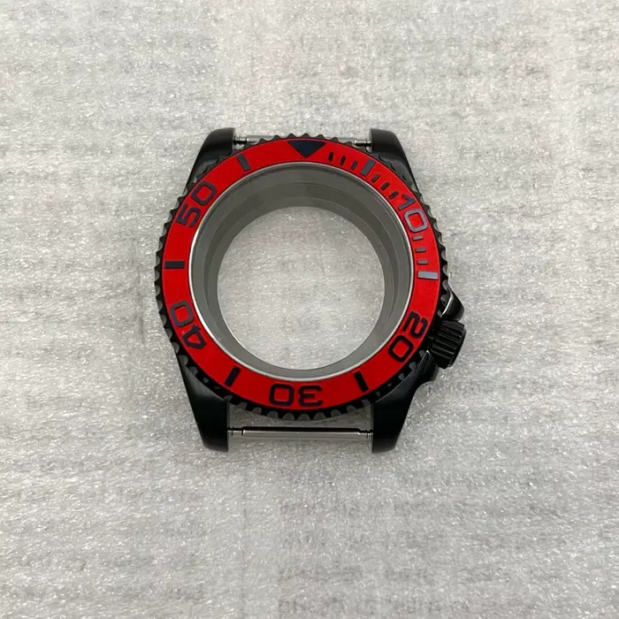40mm SKX007 boîtier de montre noir 3.8 couronne GMT sous boîtier de montre 120 clic pour Seiko NH35/34/36 mouvement automatique saphir Mod pièces