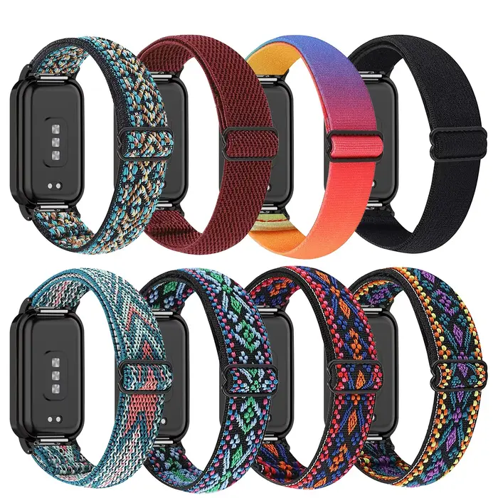 Bracelet de montre élastique en acier inoxydable pour Xiaomi Mi Band 8, sangle active, polyvalent pour homme et femme, adapté aux activités physiques, idéal pour offrir