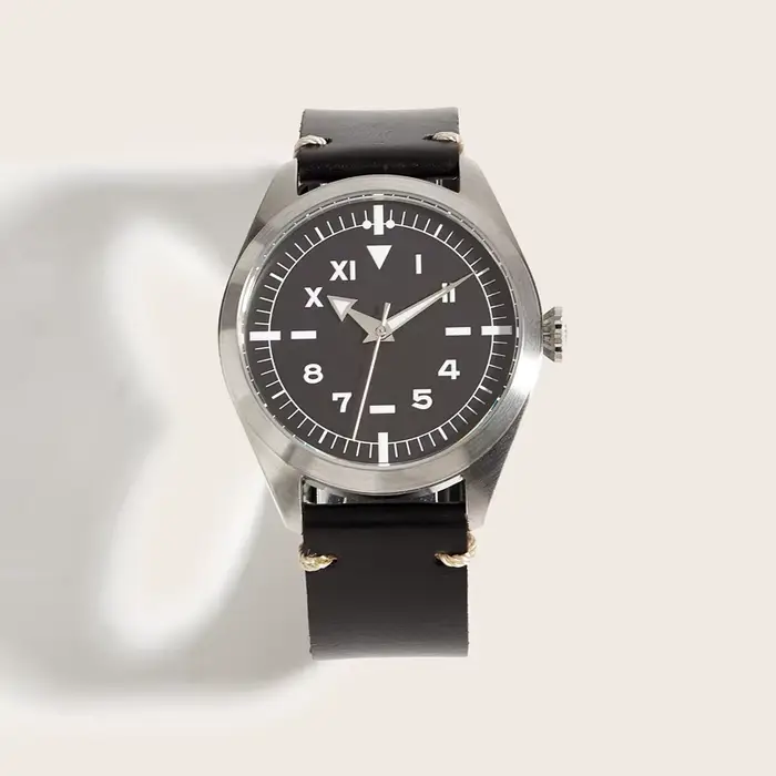 Montre Miyota 8215 à cadran californien pour homme avec mouvement mécanique et bracelet en cuir élégant pour activités extérieures et occasions quotidiennes