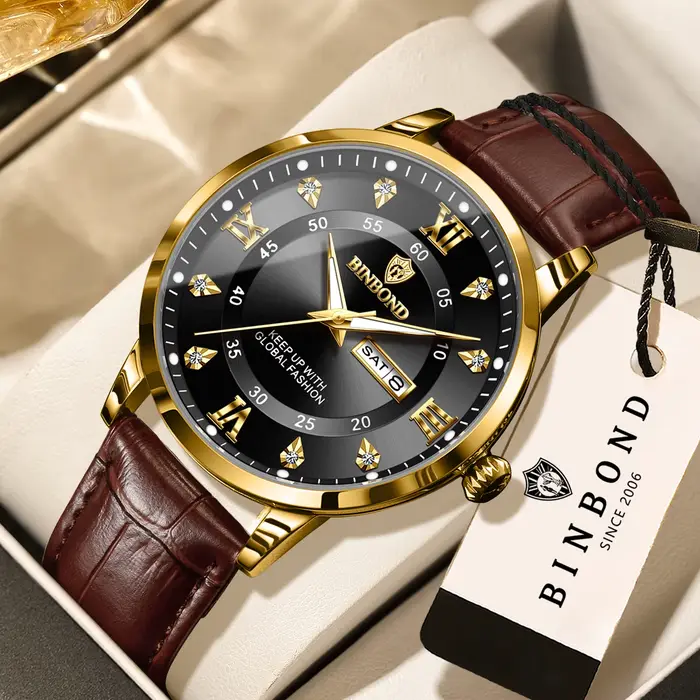 Montres à quartz BINBOND pour hommes