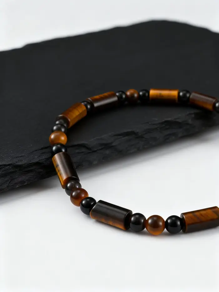 Bracelets bohèmes en perles œil de tigre pour hommes