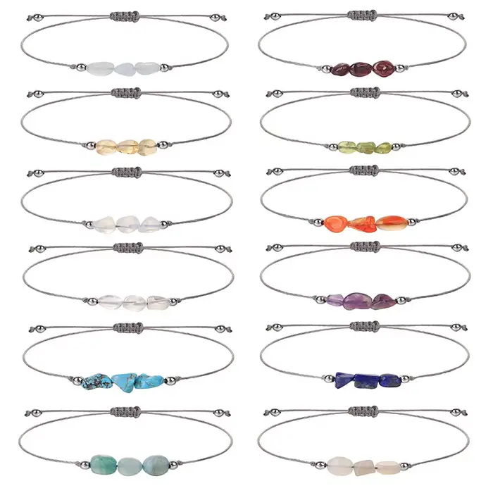 Bracelet en pierre naturelle Citrotroën ajustable pour homme et femme bijou tressé à la main cadeau pour occasions spéciales anniversaire engagement anniversaire mariage