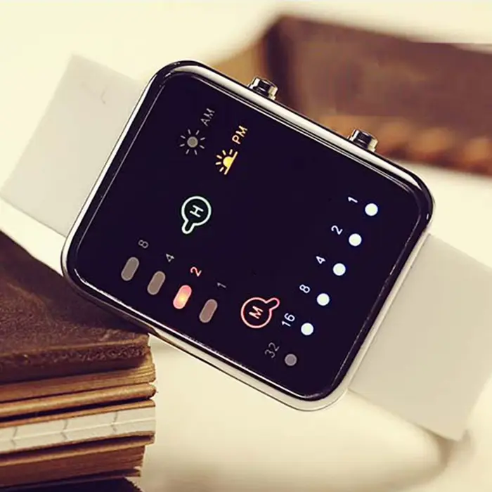 Montres Led binaire hommes