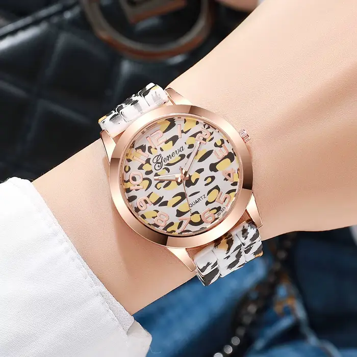 Montres pour femmes à imprimé léopard