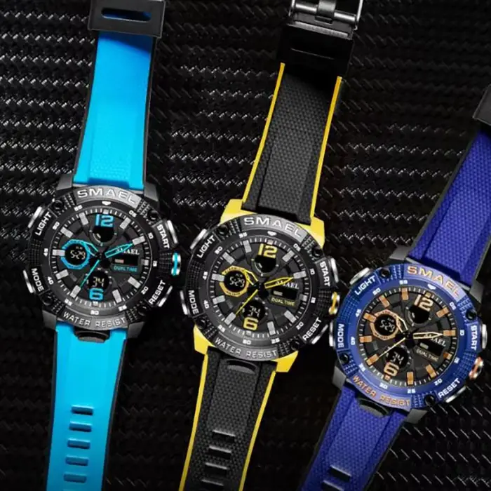 Montres de Sport étanche 50M SMAEL montre de luxe de marque supérieure réveil pour homme numérique 8039