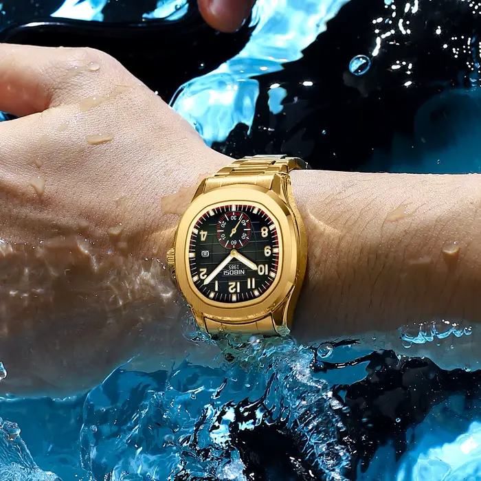 Nouvelle montre NIBOSI 2025 en acier inoxydable pour homme avec design simple et résistance à l'eau, idéale pour les occasions quotidiennes et les activités sportives