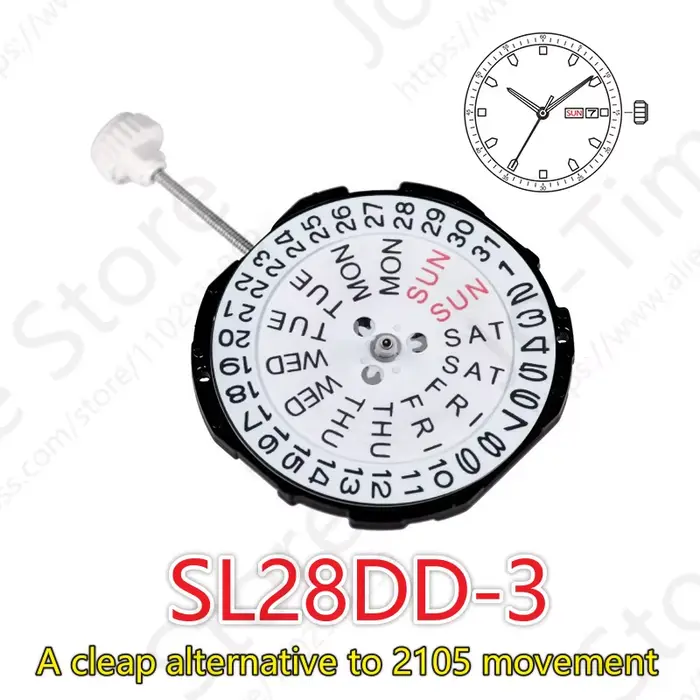 Mouvement Quartz DUTRIEUX pour Remplacement Miyota 2105 Calendrier à Trois Aiguilles Affichage Date Accessoire Montre Précision Horlogerie Occasions Spéciales
