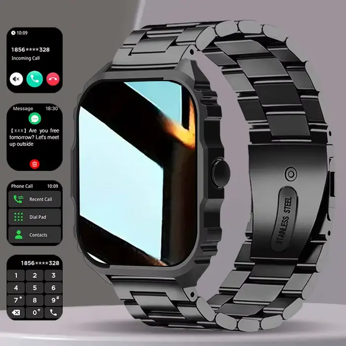 Montre Connectée ERUN Sportive avec Assistant Vocal Alexa et Modes Multisports pour Hommes Occasions Spéciales Activités Physiques