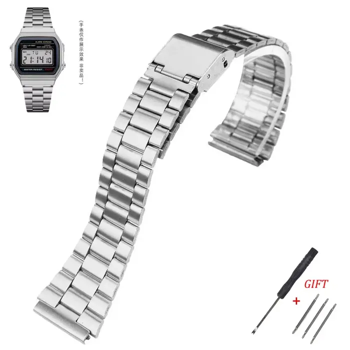Bracelet de montre pour Casio F-91W F105 F108 A158W A168 AE1200 AE1300, bracelet de remplacement en 