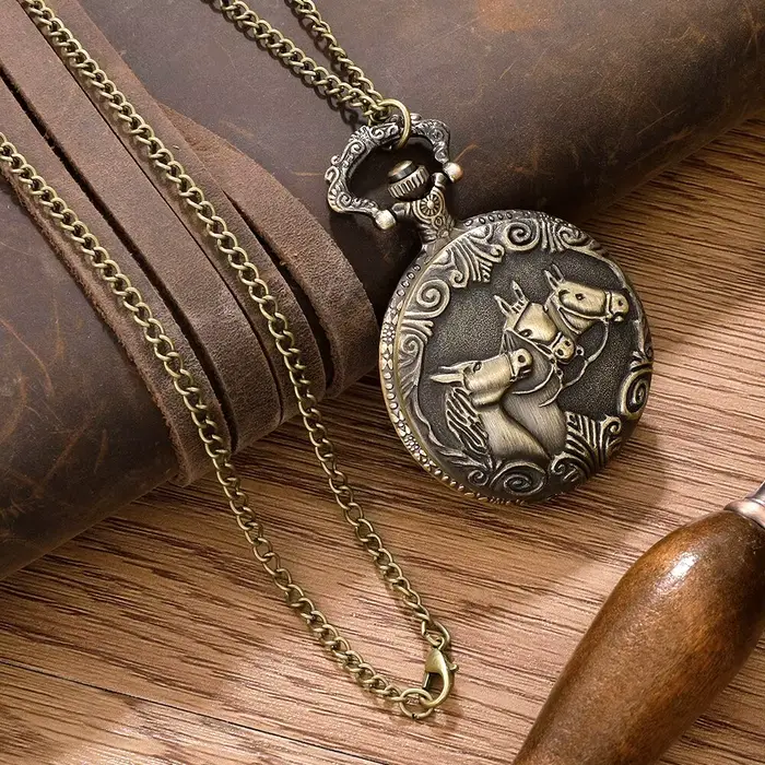 Montre de Poche Steampunk Antique pour Homme et Femme