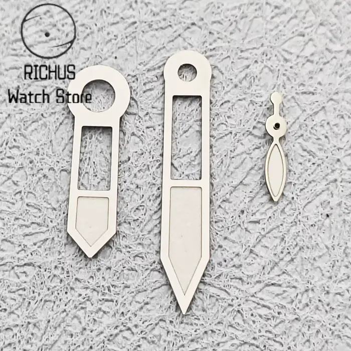 RICHUS ETA6497 argent/noir aiguilles de montre vert lumineux ajustement ETA 6497 6498 ST3600 3620 mouvement