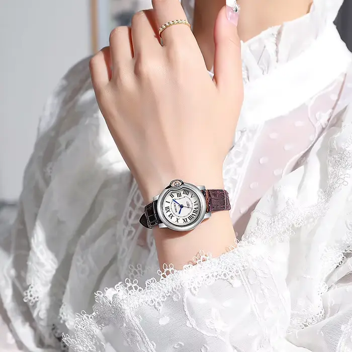 Top marque de luxe femmes atmosphère Rome cadran montres à Quartz mode dame bracelet en cuir montre-bracelet amour cadeau Relógio