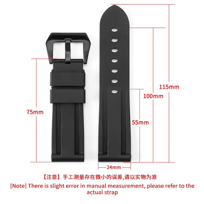 Caoutchouc naturel étanche pour remplacement de bracelet de montre
