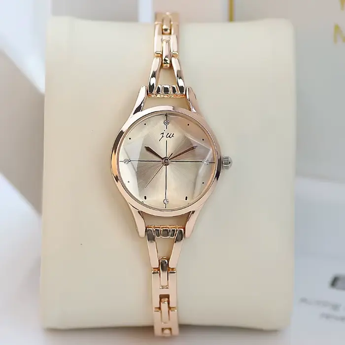 Femmes Bracelet montre élégante or Rose dames montres de luxe strass Simple mode femme Quartz relogio feminino