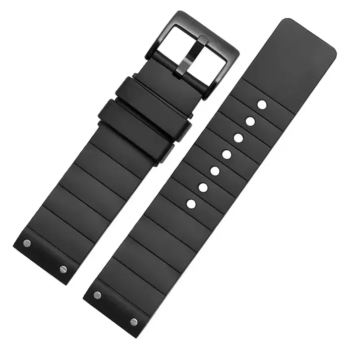 Bracelet de montre en silicone noir et coloré pour homme et femme, accessoire de luxe, style intemporel pour différentes occasions