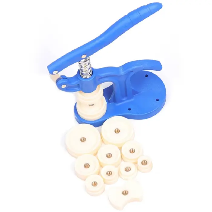 Outil de presse de réparation de pression, plus proche du dos de la montre, boîtier d'outils d'horloger, outils manuels en verre de cristal avec 12 matrices en plastique, accessoire