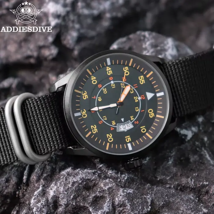 ADDIESDIVE nouvelle montre analogique pour hommes 50m montre lumineuse étanche mode sport grand cadr