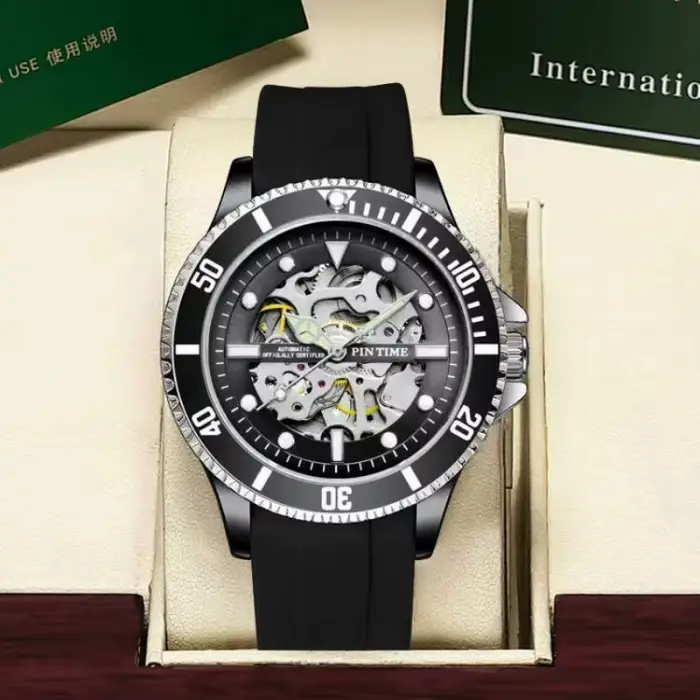 Montre squelette de luxe pour homme