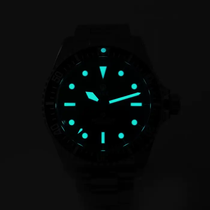 Watchdives WD5513Q Montre à quartz haut de gamme VH31 Mouvement à balayage Saphir AR Lumineux Étanche 20 bars Acier 40 mm Montre-bracelet rétro pour homme