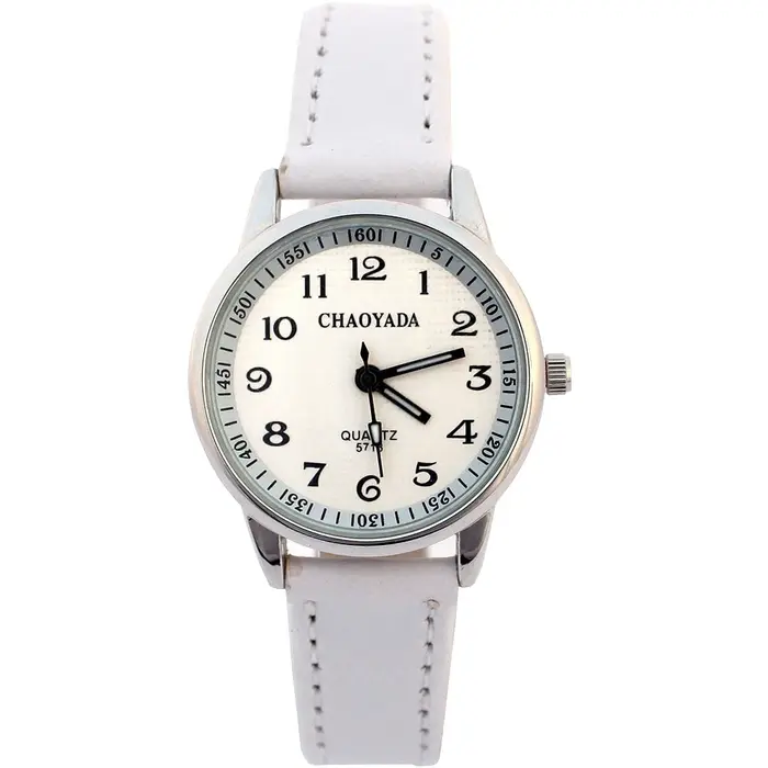 Montre enfant Chaoyada bracelet en cuir décontractée pour filles apprentissage de l'heure montre-bracelet fashion casual pour étudiants occasions spéciales cadeau tendance