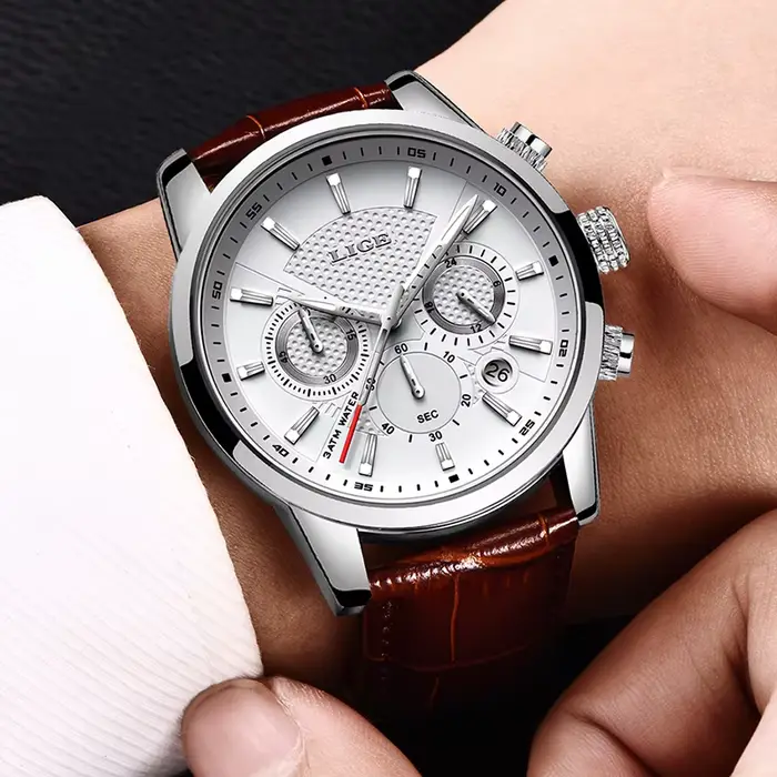 LIGE 2025 montre hommes mode sport horloges à Quartz