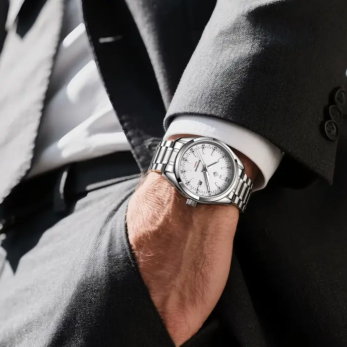 Montre Quartz pour Homme BANMGWEI avec Chiffres Lumineux Élégante et Polyvalente Occasions Spéciales