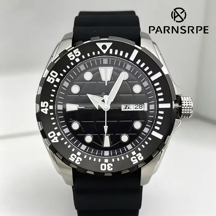 Nouvelle montre automatique pour homme 44 mm, calibre NH36, cadran lumineux C3, cristal saphir, rési