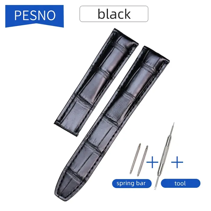 Pesno – bracelet de montre en cuir véritable pour homme
