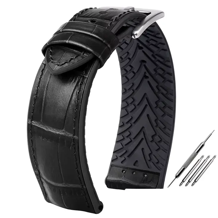 Bracelet de montre en cuir véritable, 20MM 22MM, pour Rolex IWC MAURICE LACROIX Omega Armani, étanch