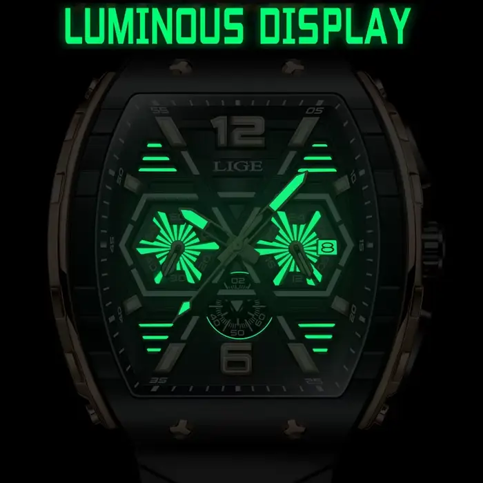Relogio Mascul37LIGE-Montre-bracelet à quartz étanche pour homme