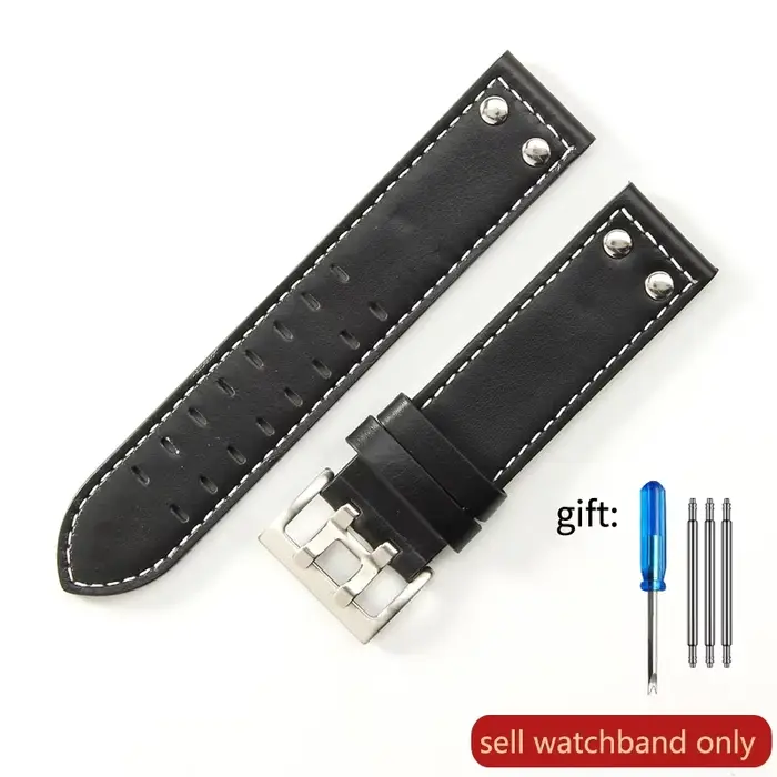 Bracelet de montre en cuir véritable pour hommes, pour Hamilton Jazz kaki Aviation Field, 20 22mm, A