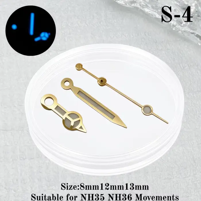 Aiguilles de montre lumineuses bleu-vert pour Seamaster Submarine