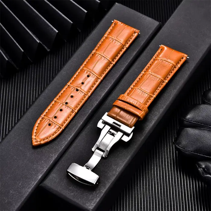 Bracelets de montre en cuir de veau véritable