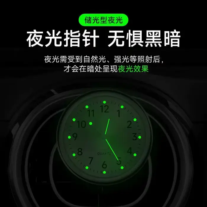 Horloge de voiture électronique à émission de lumière étanche pour tableau de bord de voiture moto et vélo Blanc Bleu Rouge Noir Vert