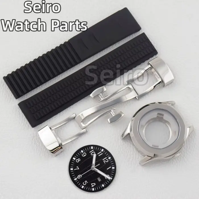 Boîtier de montre pour femme avec bracelet en caoutchouc pour AQUANAUT Nautilus