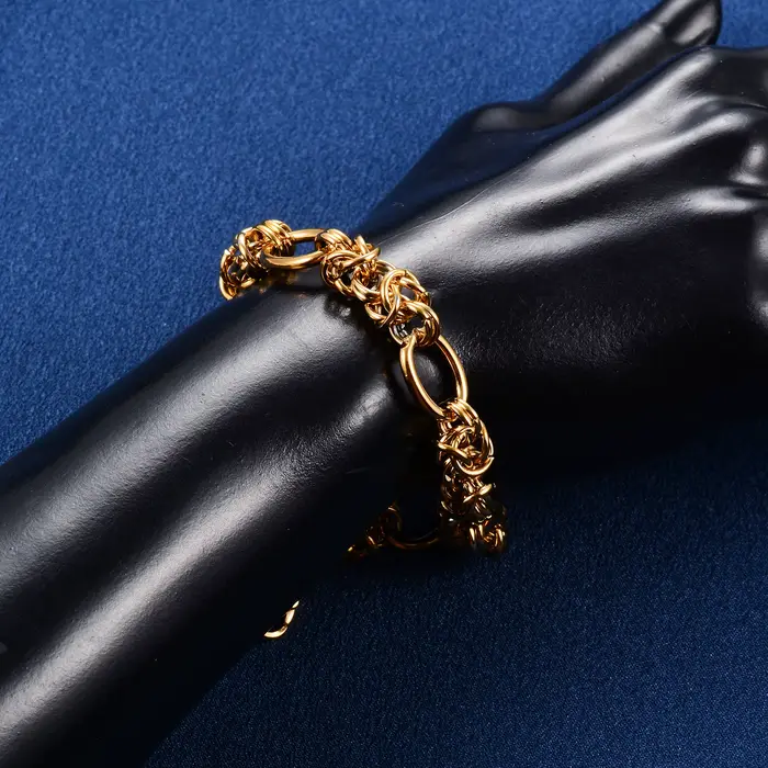 Bracelet à nœud Punk en acier inoxydable de 10mm