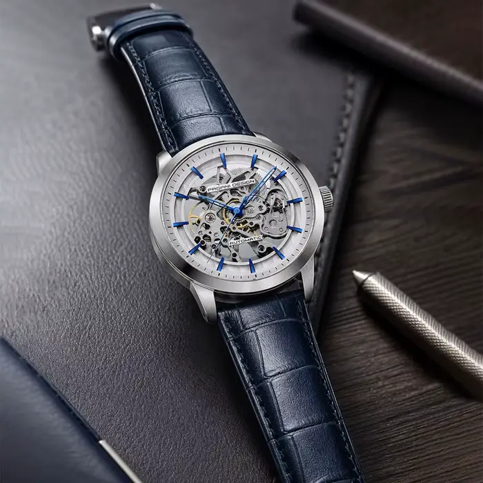 Nouvelle montre homme PAGANI DESIGN montre mécanique antique automatique avec mouvement à remontage automatique et bracelet en cuir pour homme ocassions formelles et cadeaux