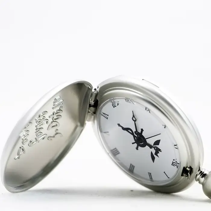 Montre de poche à Quartz avec pendentif en argent Antique Fullmetal Alchemist