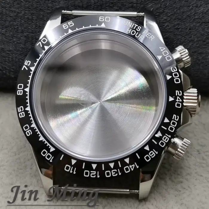 Boîtier de montre en cristal saphir avec chronographe à quartz de 40 mm