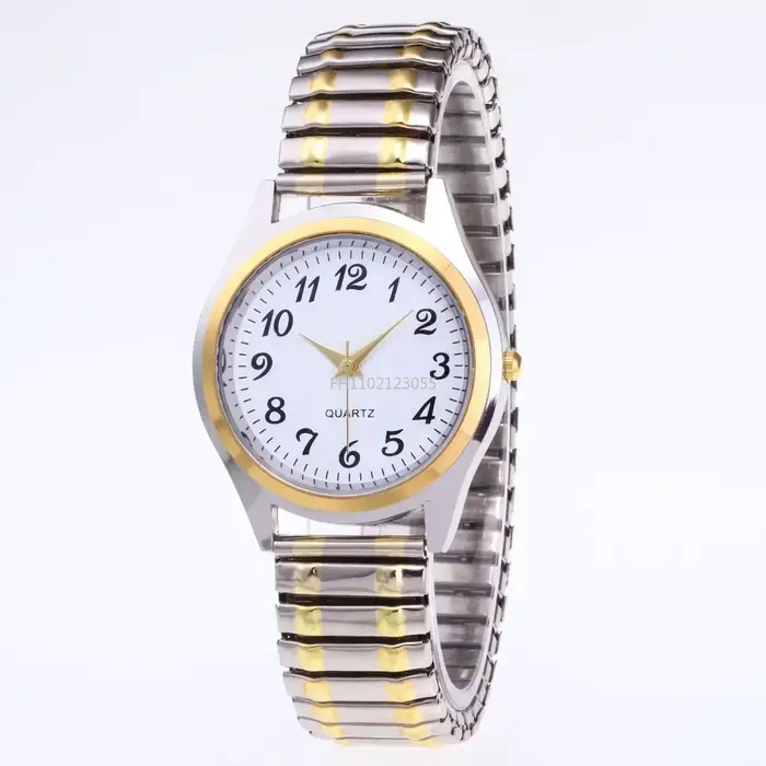 Montres-bracelets pour homme, femme et couple, bracelet en acier inoxydable, alliage, mouvement à qu