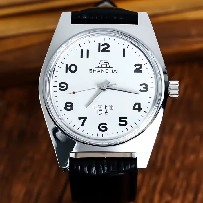 Montre-bracelet mécanique HEIMDALLR vintage pour homme avec mouvement manuel et bracelet en cuir pour occasions spéciales