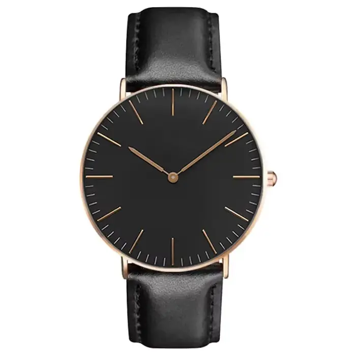Montre Élégante en Cuir pour Femme, Simple, Rose, Blanc, Robes, Décontractée, Cadeau, Nouvelle Colle