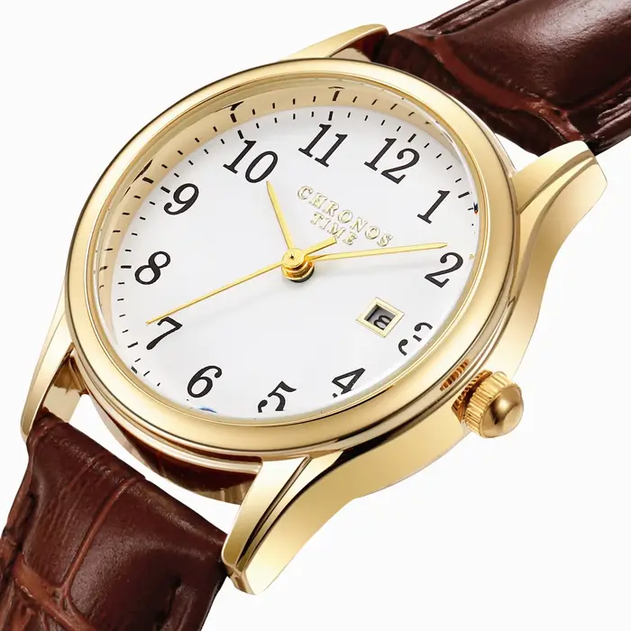 CHRONOS montre de luxe pour femme haute qualité dames montre à Quartz étanche Date cuir femmes montr