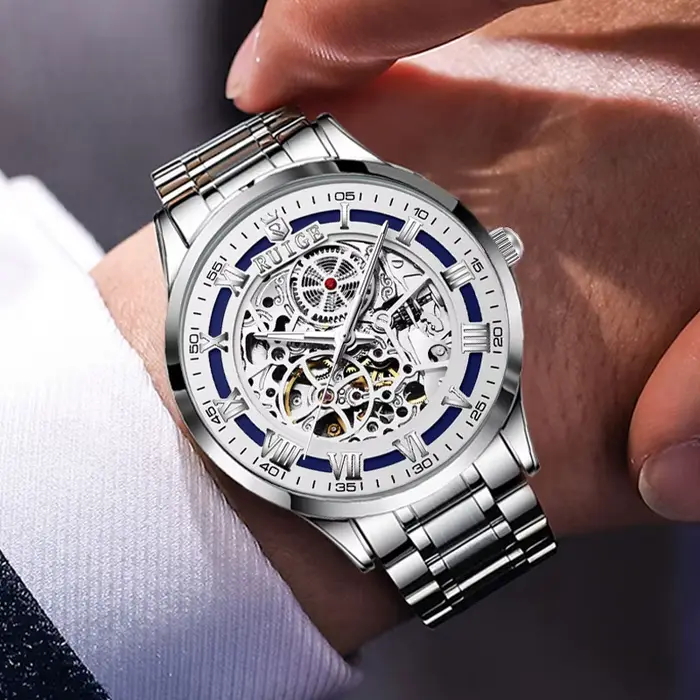 Montre mécanique entièrement automatique pour hommes