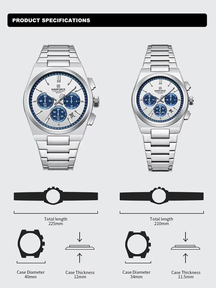 NAVIFORCE ensemble de montres de couple de luxe-montres-bracelets à quartz de mode pour hommes et femmes étanche en acier inoxydable 2025 nouveauté