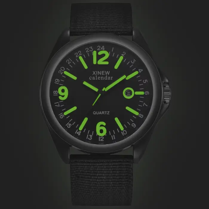 Montre à quartz avec bracelet en nylon pour homme