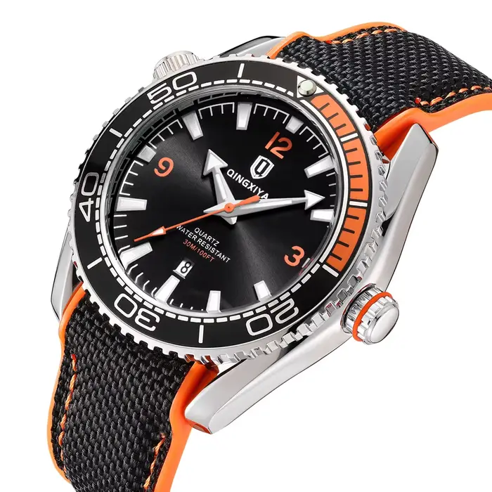 QINGXIYA Top marque mode montre à Quartz pour hommes de luxe bracelet en Silicone étanche calendrier lumineux montres